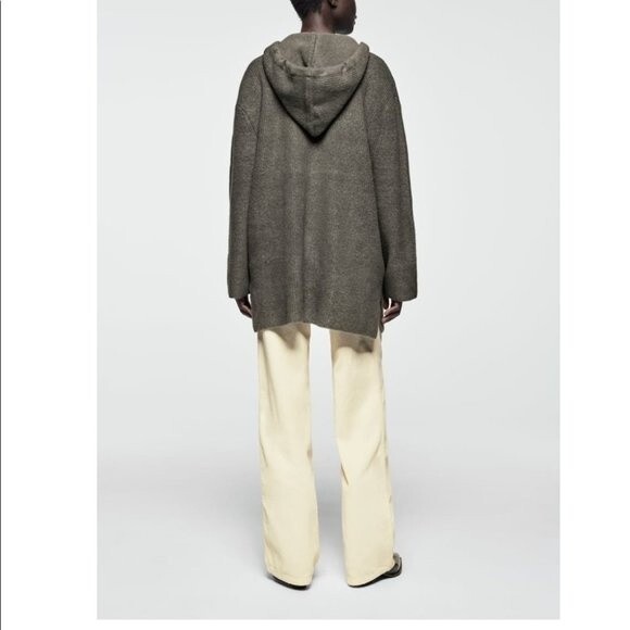 ZARA HOODED KNIT SWEATER - Picture 4 of 6